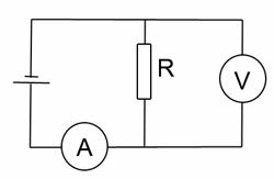 Амперметр и вольтметр в электрической цепи
