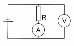 Амперметр и вольтметр в электрической цепи